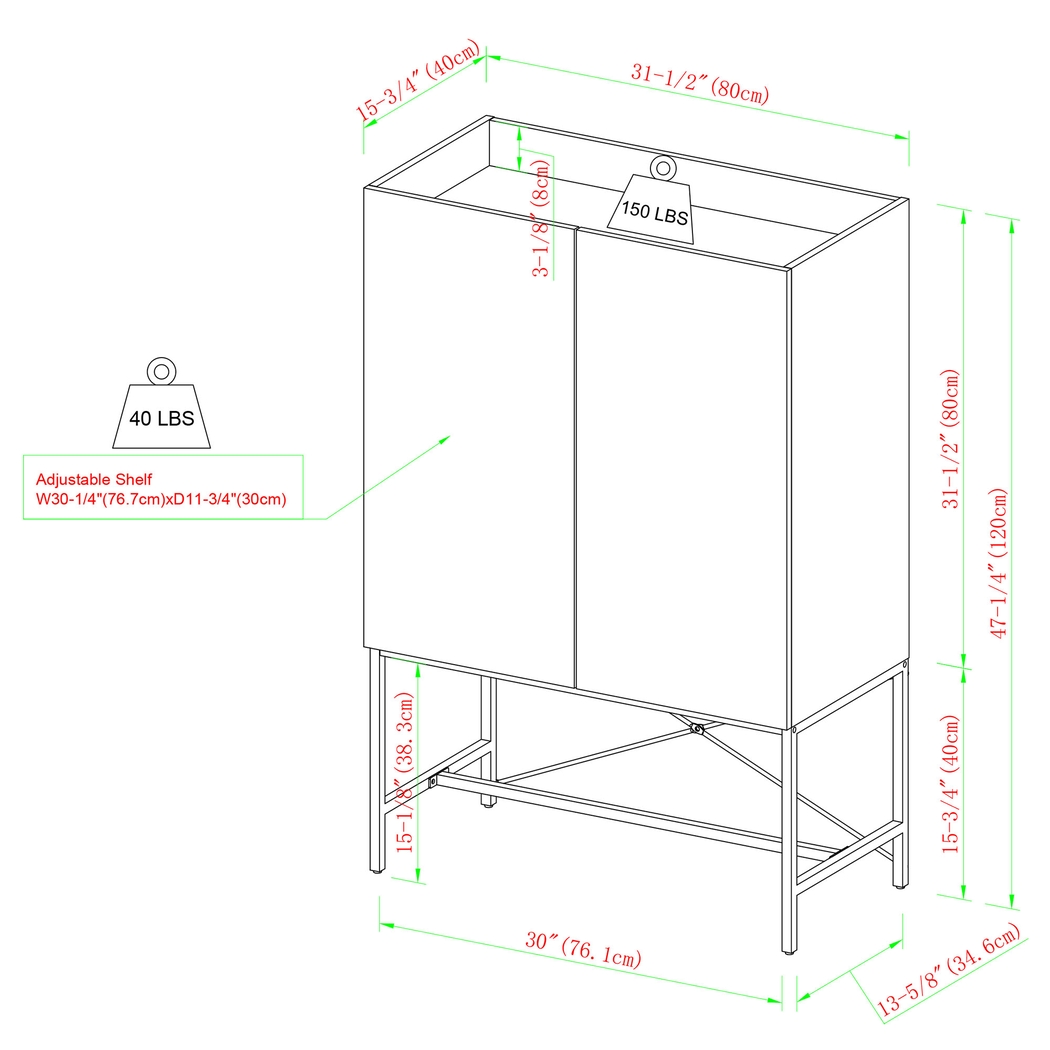 Bailsdon Walnut Accent Cabinet - Thumbnail - Image 4