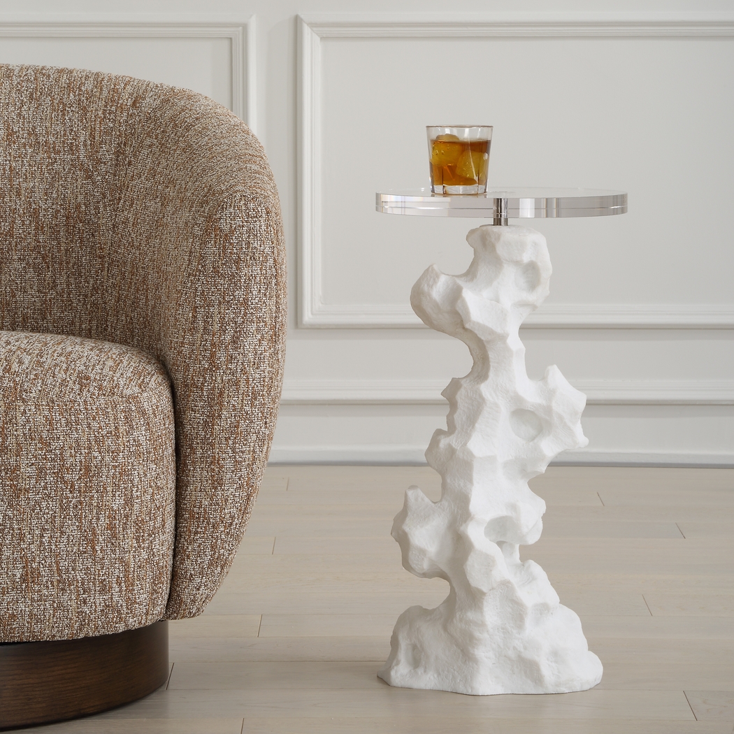 Baina White Accent Table - Thumbnail - Image 2