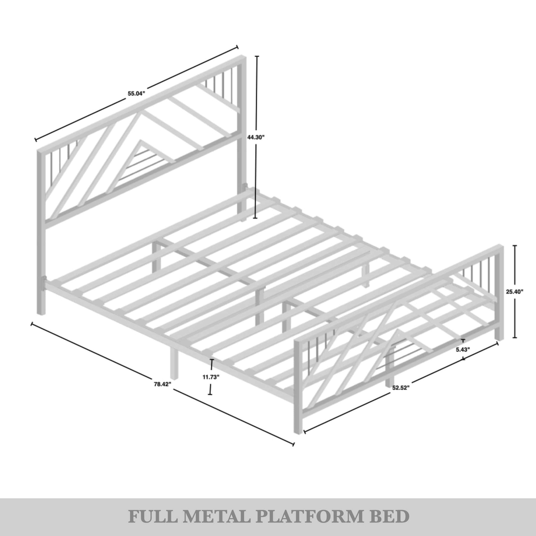 Bainfair Black Full Metal Bed - Thumbnail - Image 7