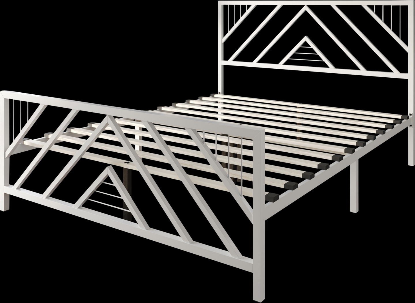 Bainfair White Full Metal Bed - Thumbnail - Image 4