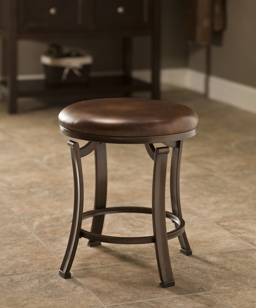 Bainville Brown Vanity Stool - Thumbnail - Image 2