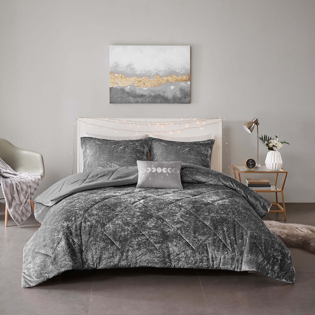 Bajaro Gray King Comforter Set - Thumbnail - Image 2