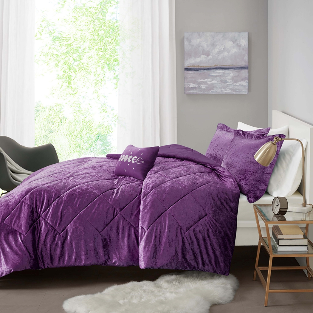 Kids Bajaro Purple Full Comforter Set - Thumbnail - Image 4