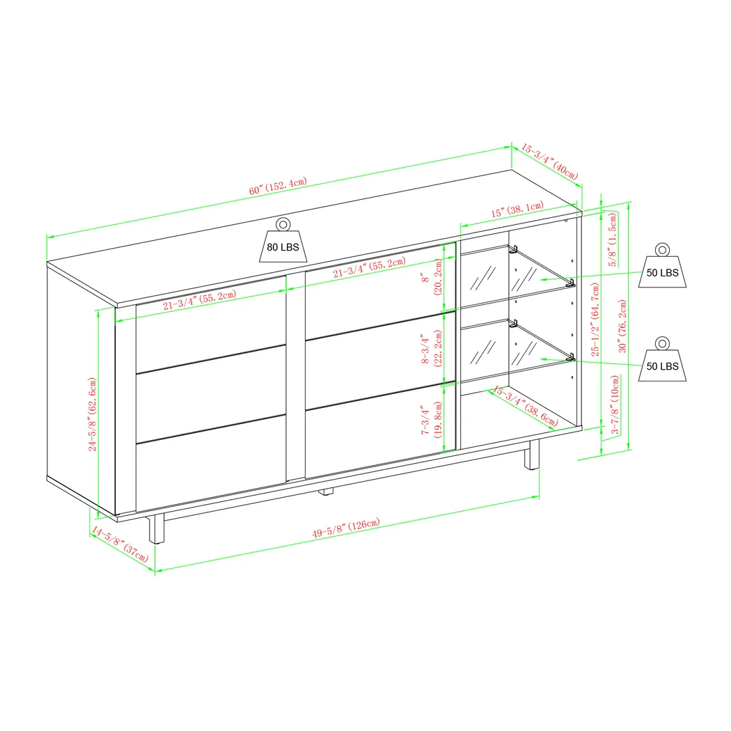 Balamos Gray Sideboard - Thumbnail - Image 8