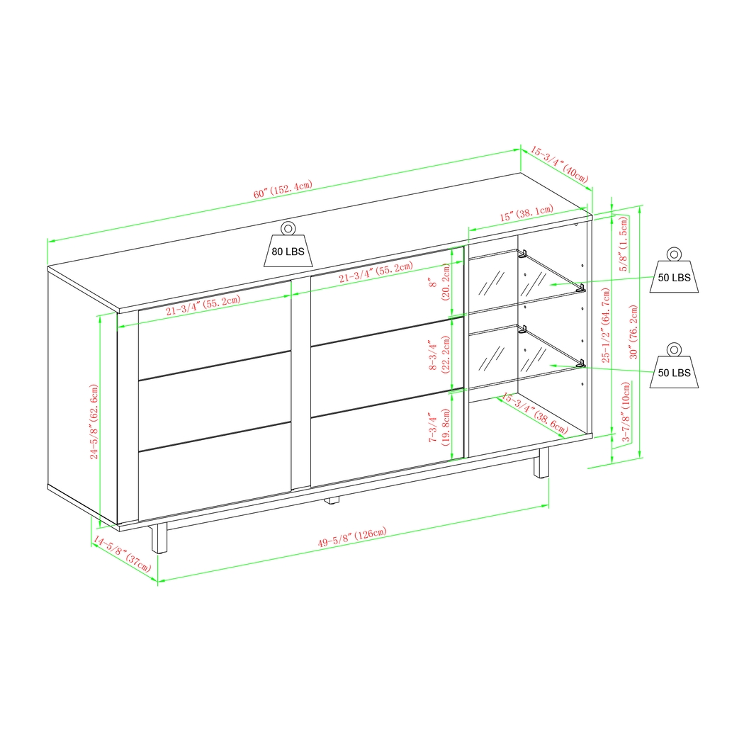 Balamos Walnut Sideboard - Thumbnail - Image 8