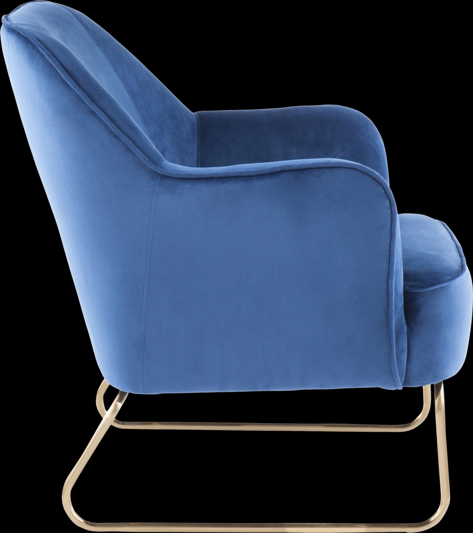 Balard Blue Accent Chair - Thumbnail - Image 4