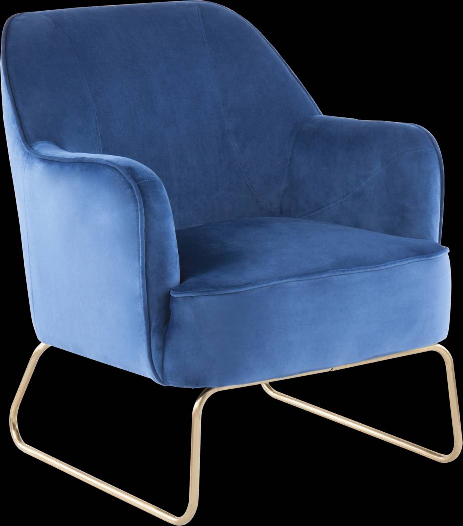 Balard Blue Accent Chair - Thumbnail - Image 1