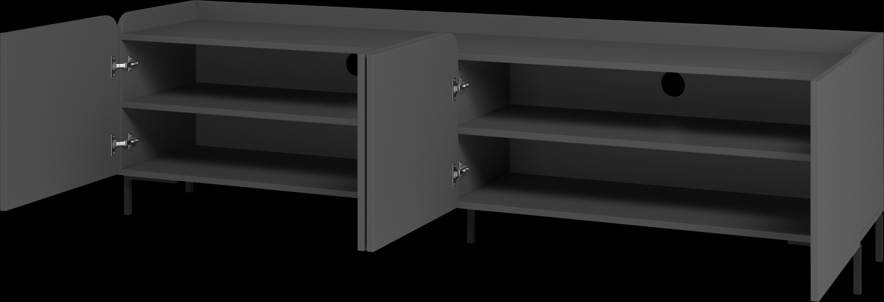 Balcome Black 71 in. Console - Thumbnail - Image 4