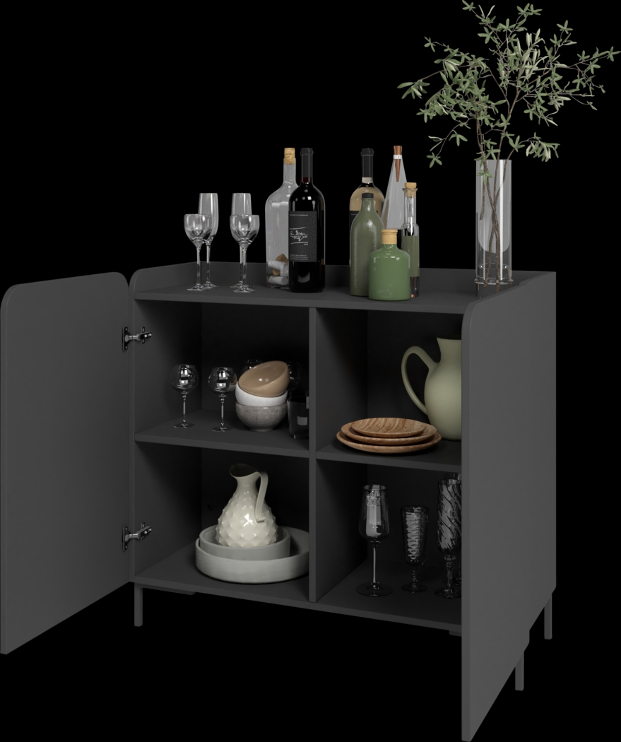 Balcome Black Accent Cabinet - Thumbnail - Image 3