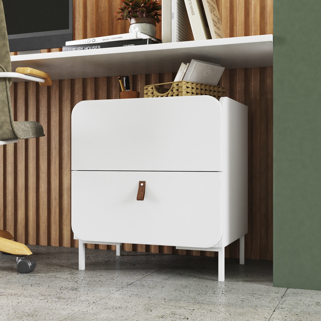 Balcome White Nightstand - Thumbnail - Image 2