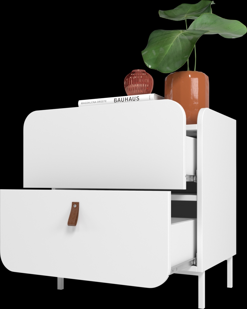 Balcome White Nightstand - Thumbnail - Image 3