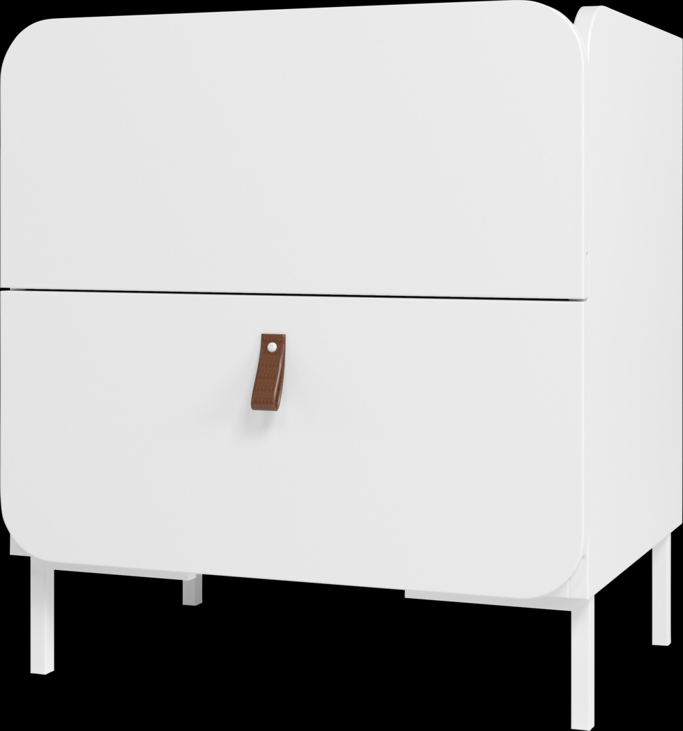 Balcome White Nightstand - Thumbnail - Image 1