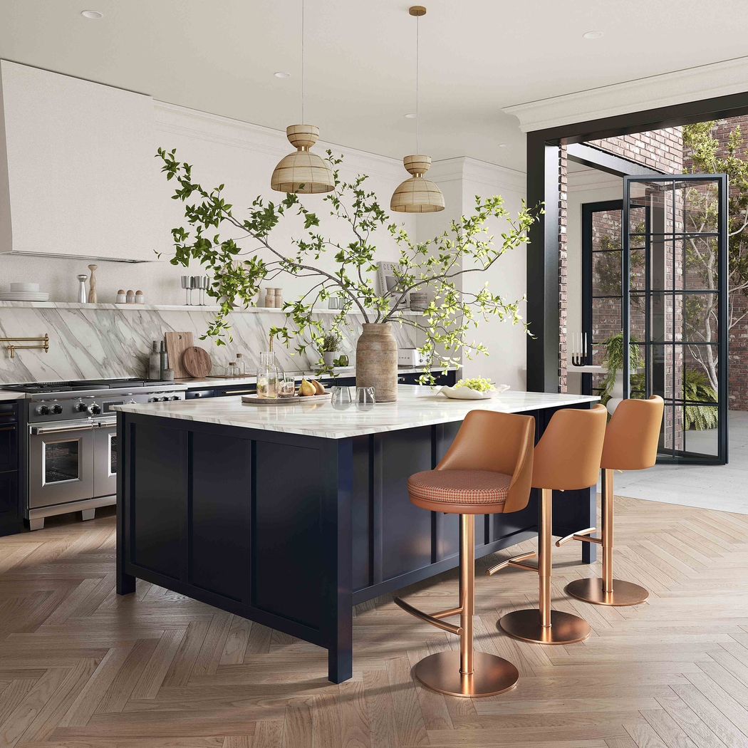 Balgreen Brown Swivel Barstool - Thumbnail - Image 2