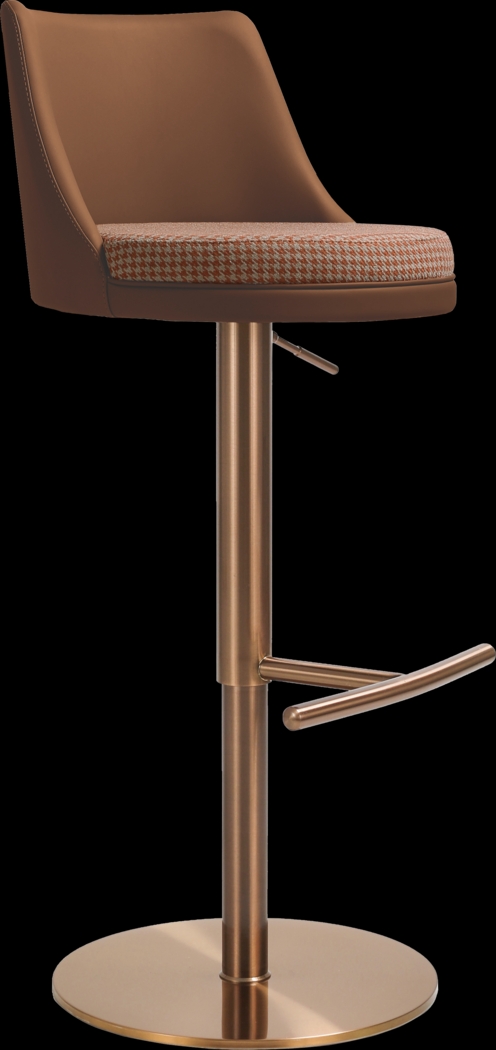 Balgreen Brown Swivel Barstool - Thumbnail - Image 1