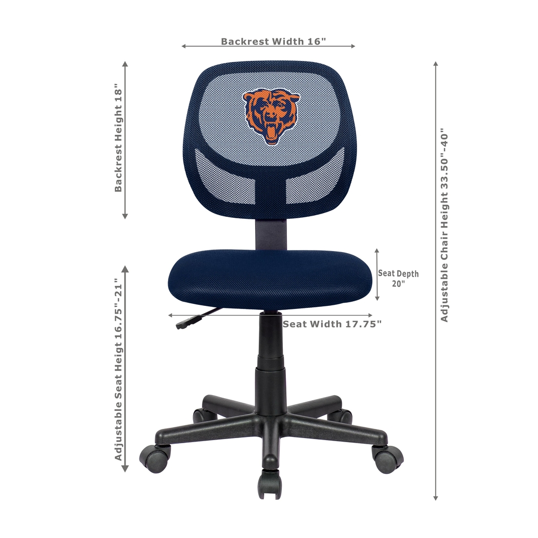 Chicago Bears Navy Desk Chair - Thumbnail - Image 5