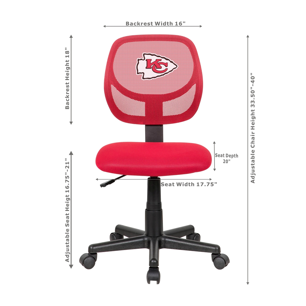 Kansas City Chiefs Red Desk Chair - Thumbnail - Image 5