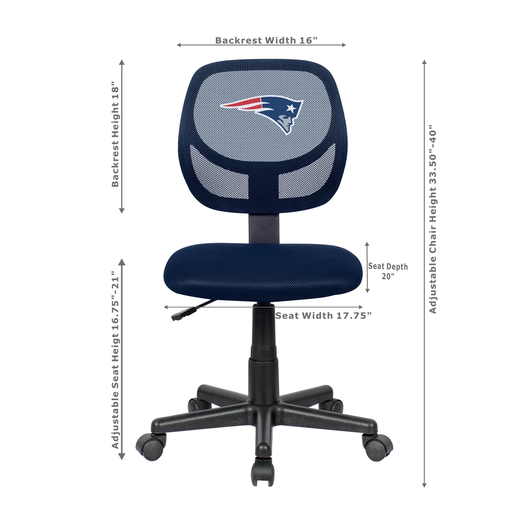 New England Patriots Navy Desk Chair - Thumbnail - Image 5