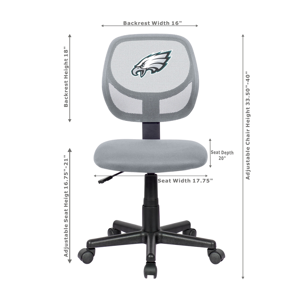 Philadelphia Eagles Gray Desk Chair - Thumbnail - Image 5