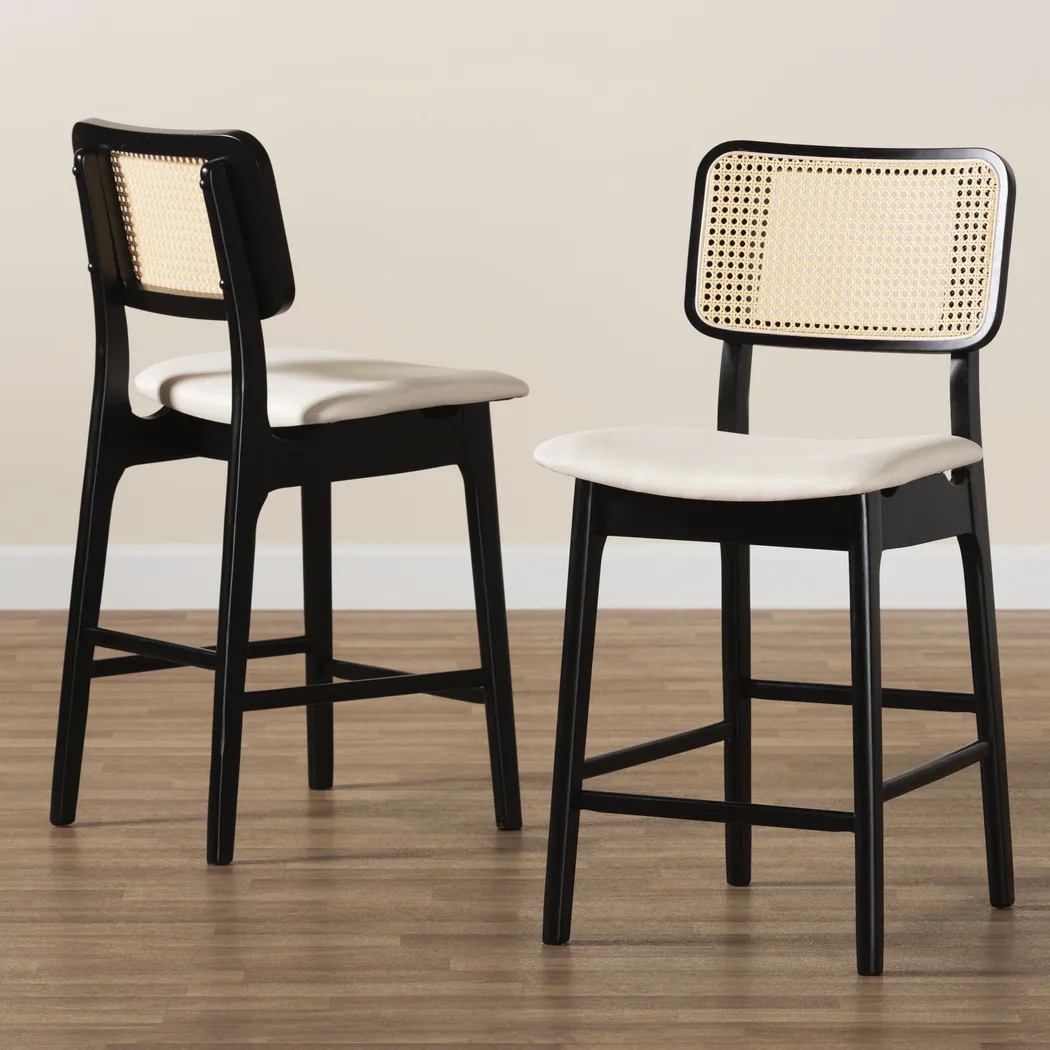 Ballardvale Black Counter Stool, Set of 2 - Thumbnail - Image 3