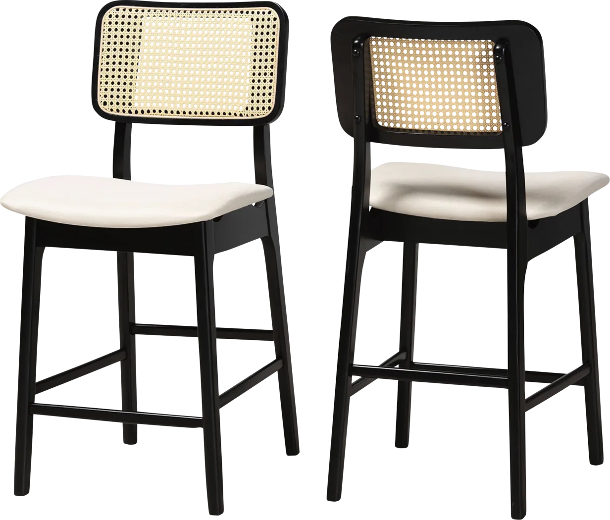 Ballardvale Black Counter Stool, Set of 2 - Thumbnail - Image 1