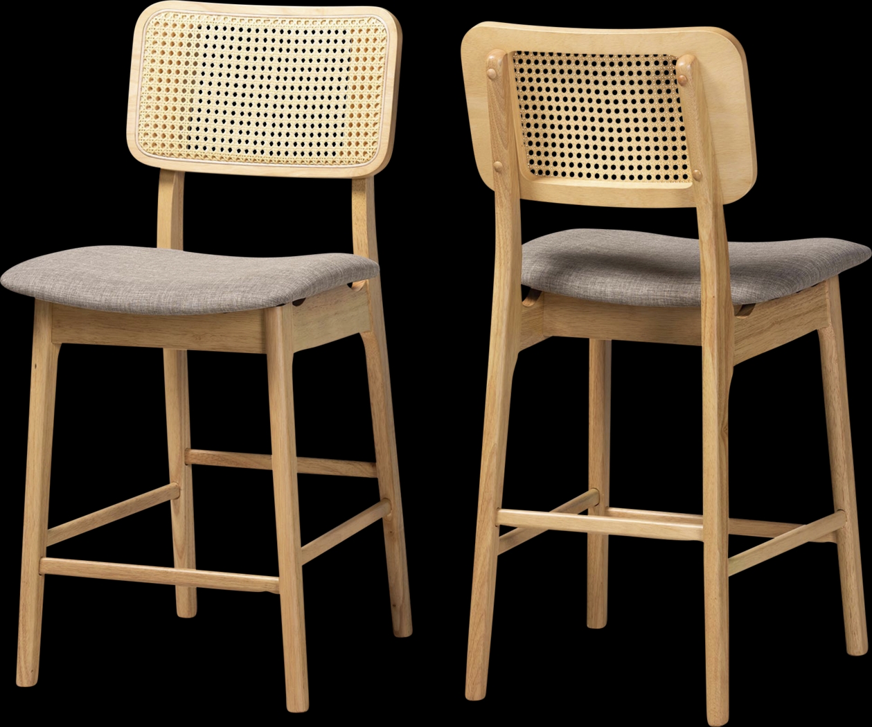 Ballardvale Natural Counter Stool, Set of 2 - Thumbnail - Image 1