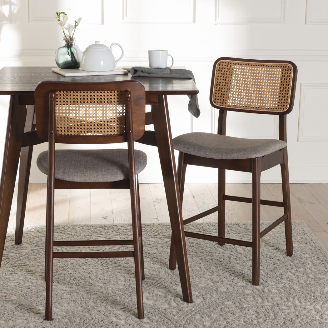 Ballardvale Walnut Brown Counter Stool, Set of 2 - Thumbnail - Image 2