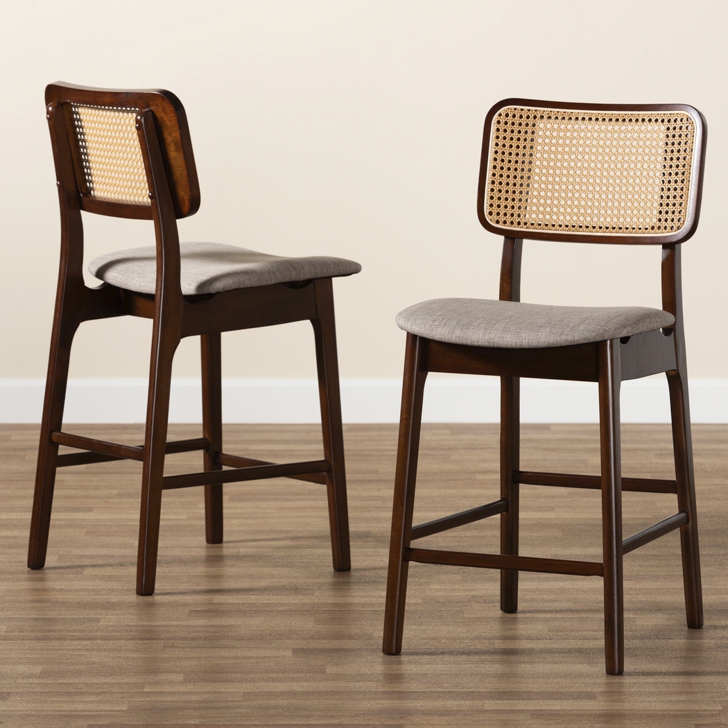 Ballardvale Walnut Brown Counter Stool, Set of 2 - Thumbnail - Image 3