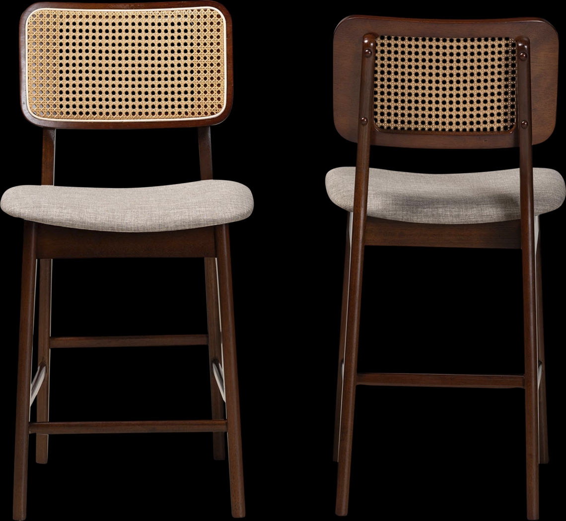 Ballardvale Walnut Brown Counter Stool, Set of 2 - Thumbnail - Image 4