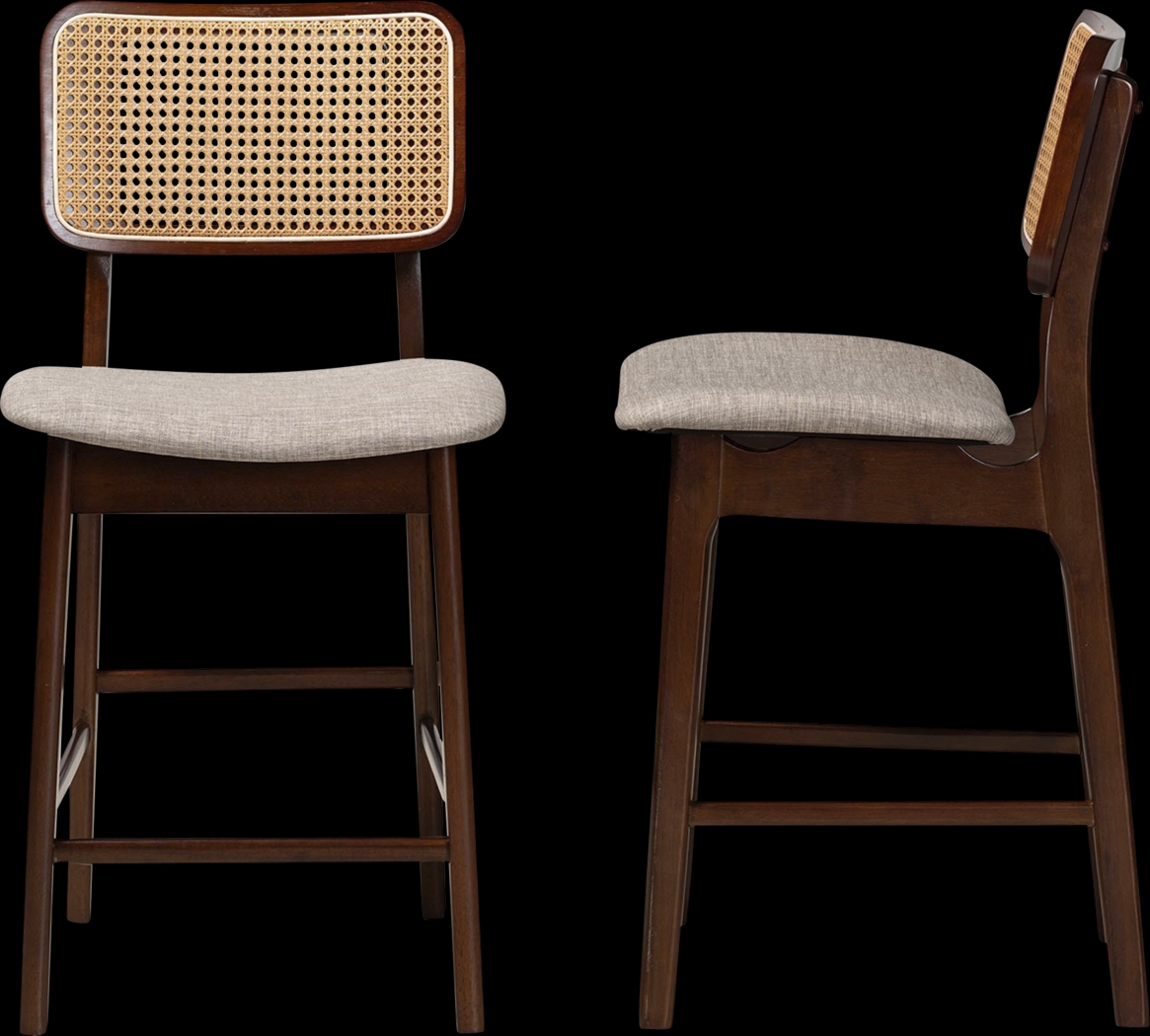 Ballardvale Walnut Brown Counter Stool, Set of 2 - Thumbnail - Image 5