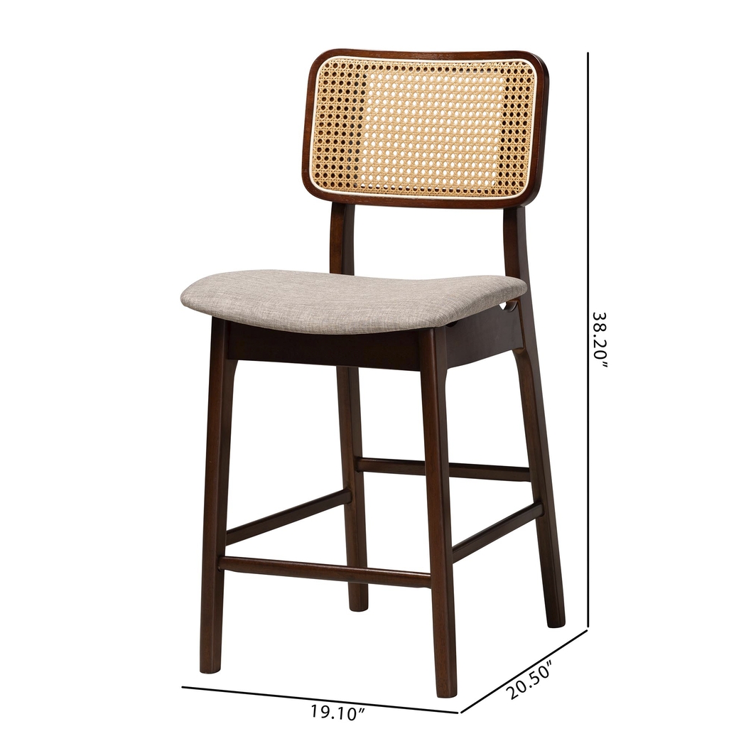 Ballardvale Walnut Brown Counter Stool, Set of 2 - Thumbnail - Image 9
