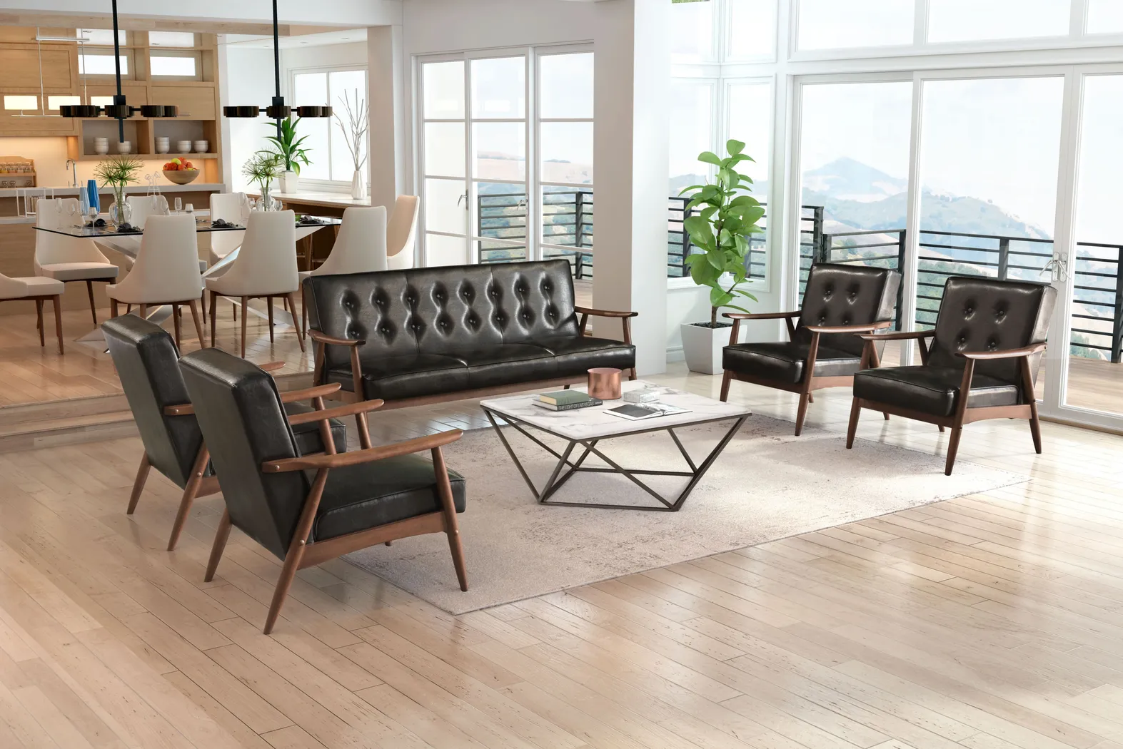 Ballencia Black Accent Chair - Thumbnail - Image 6