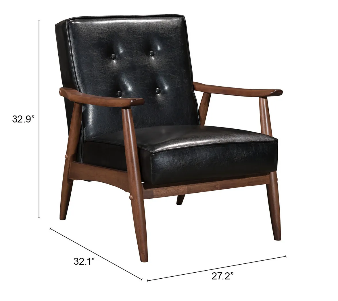 Ballencia Black Accent Chair - Thumbnail - Image 7