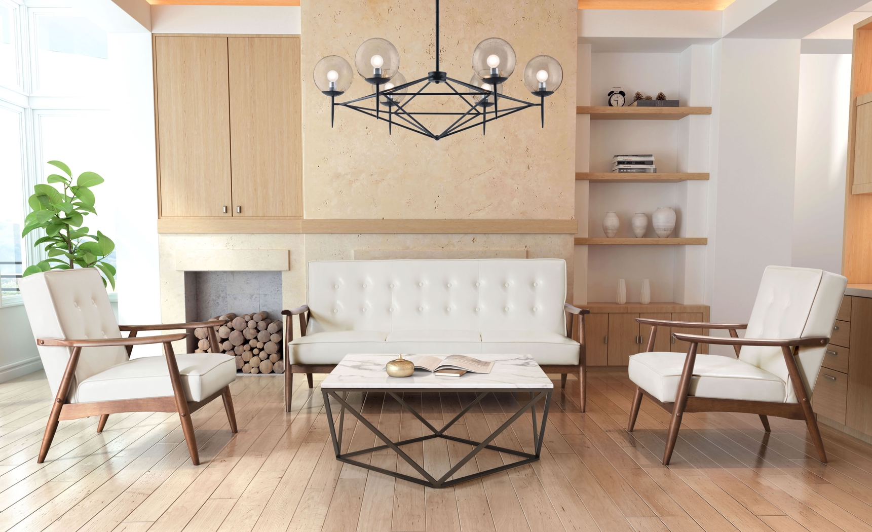 Ballencia White Accent Chair - Thumbnail - Image 5