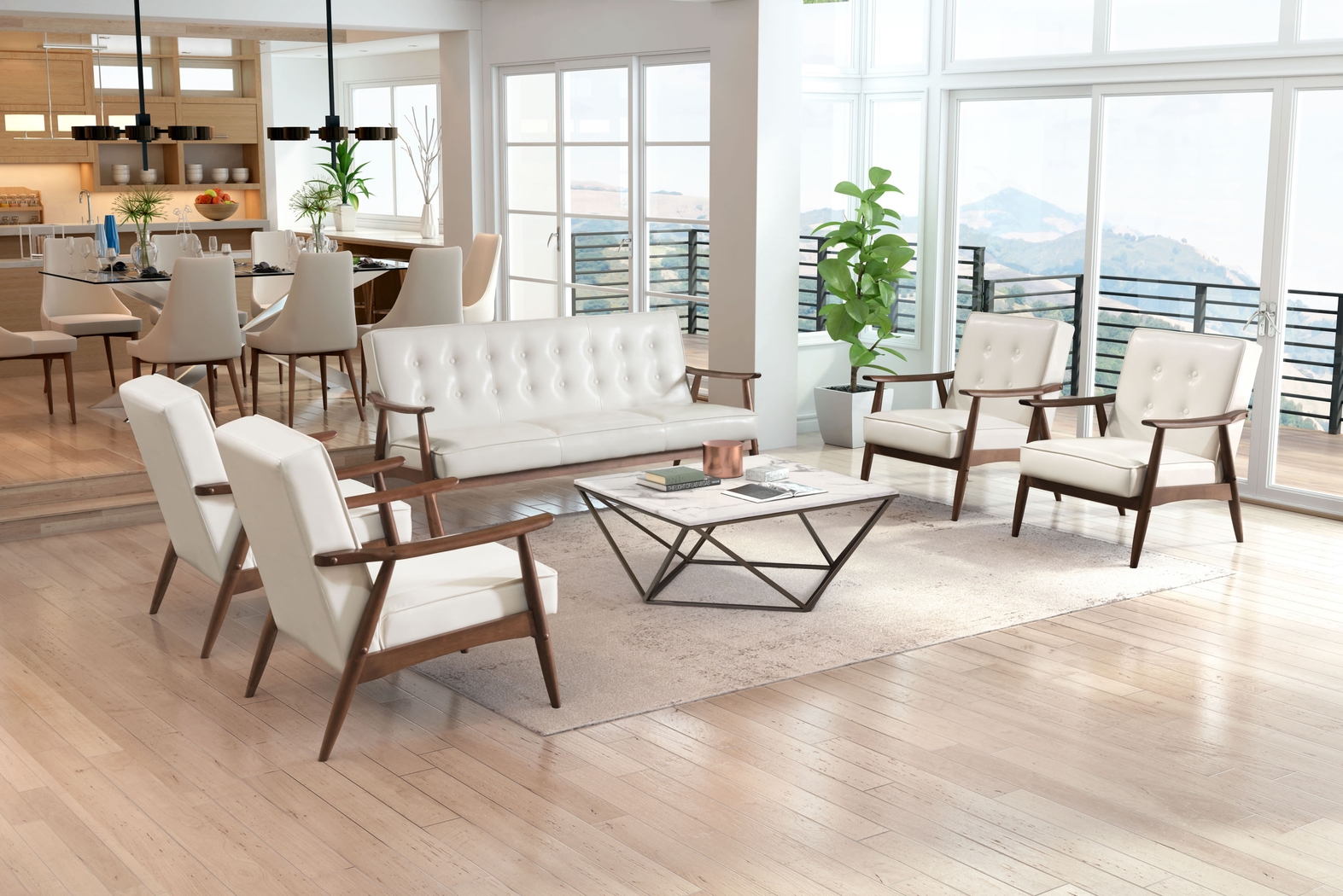 Ballencia White Accent Chair - Thumbnail - Image 6