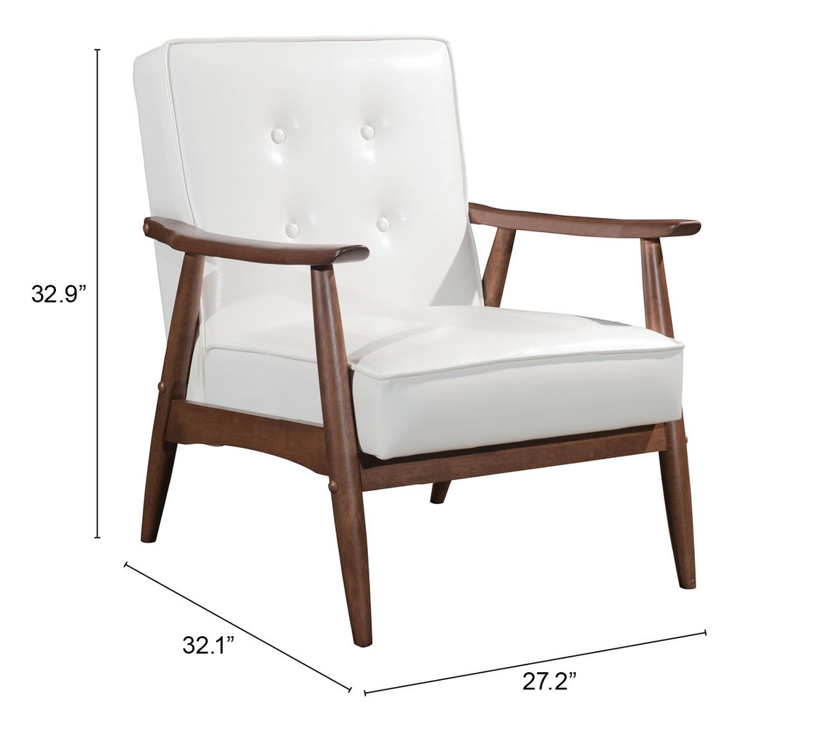 Ballencia White Accent Chair - Thumbnail - Image 7