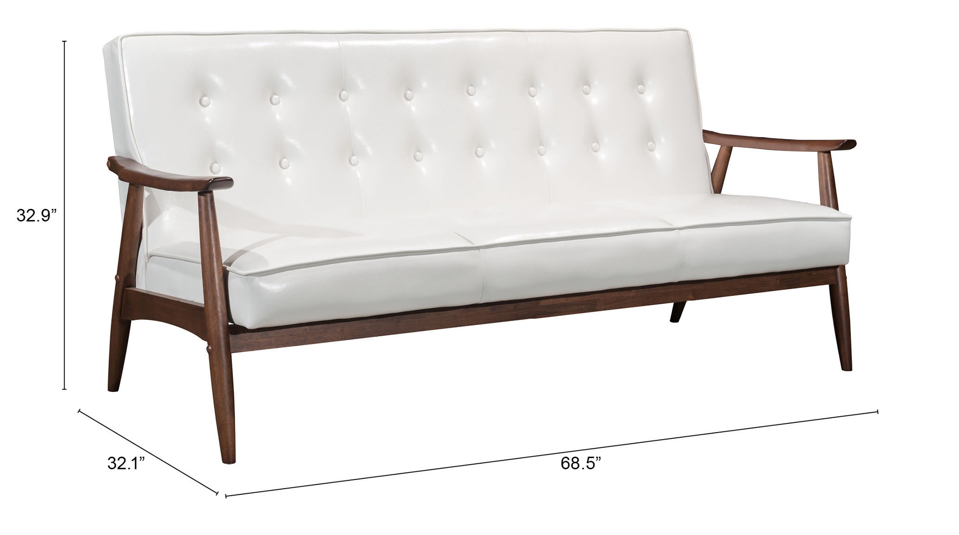 Ballencia White Settee - Thumbnail - Image 6
