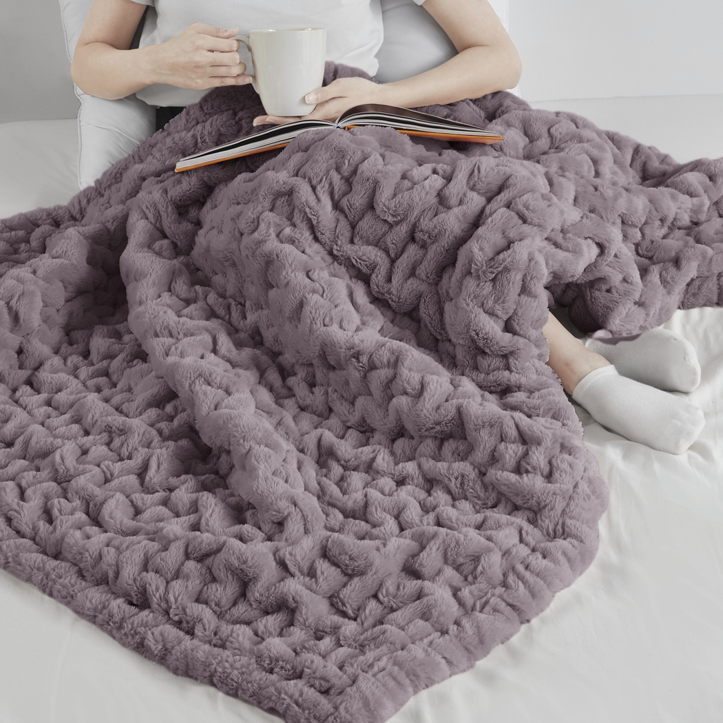 Balleyduff Purple Throw Blanket - Thumbnail - Image 3