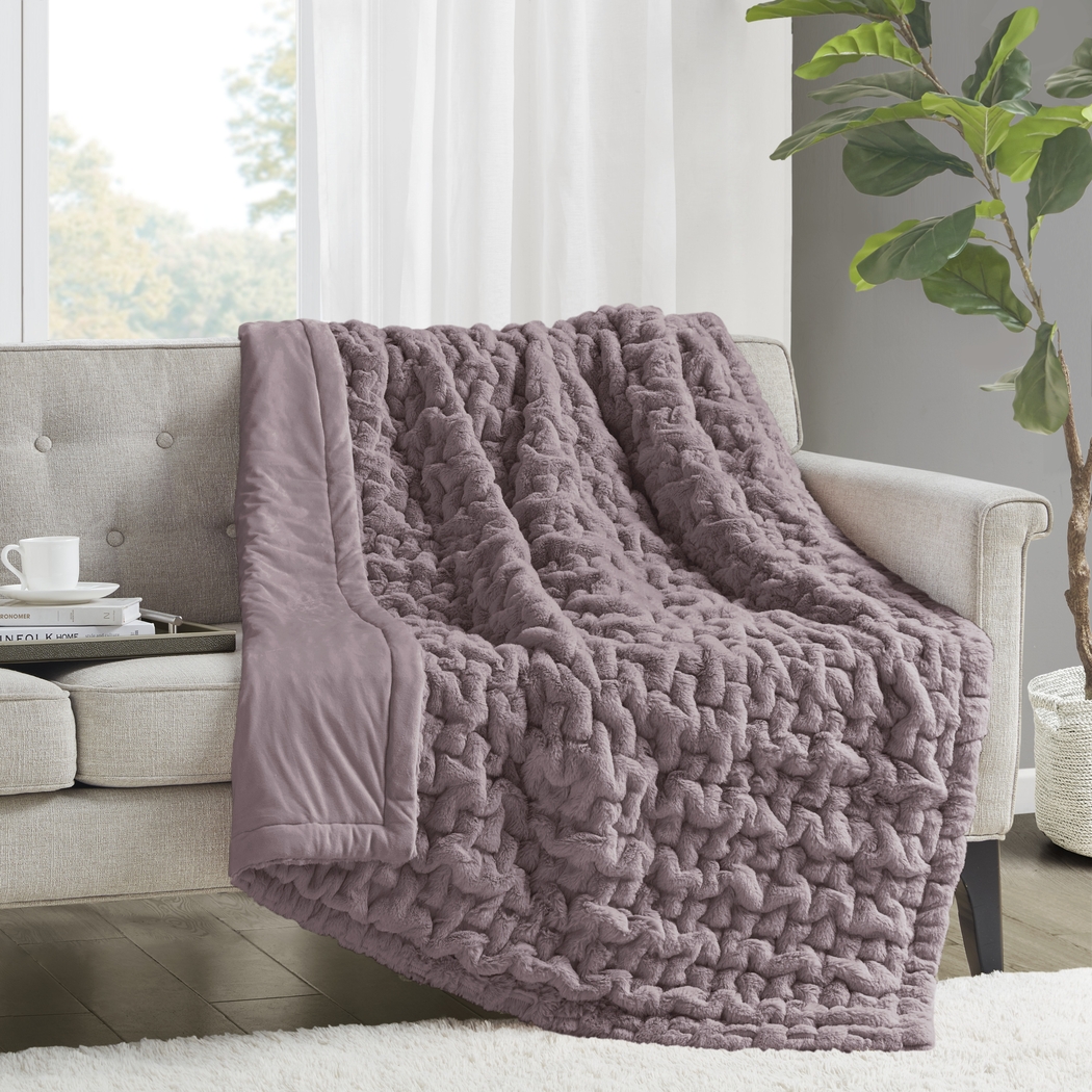 Balleyduff Purple Throw Blanket - Thumbnail - Image 1