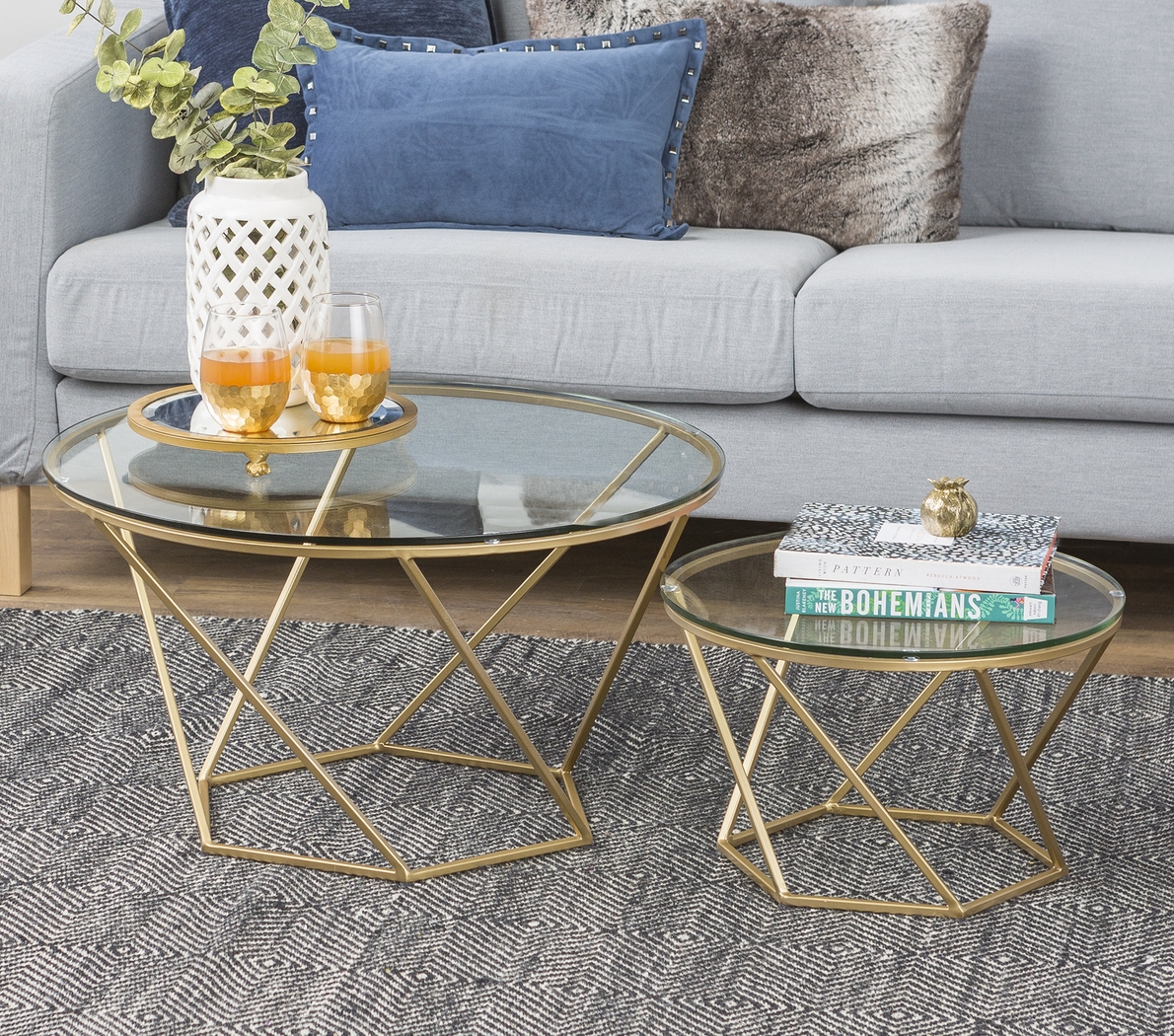 Ballonnes Gold Nesting Tables - Thumbnail - Image 2