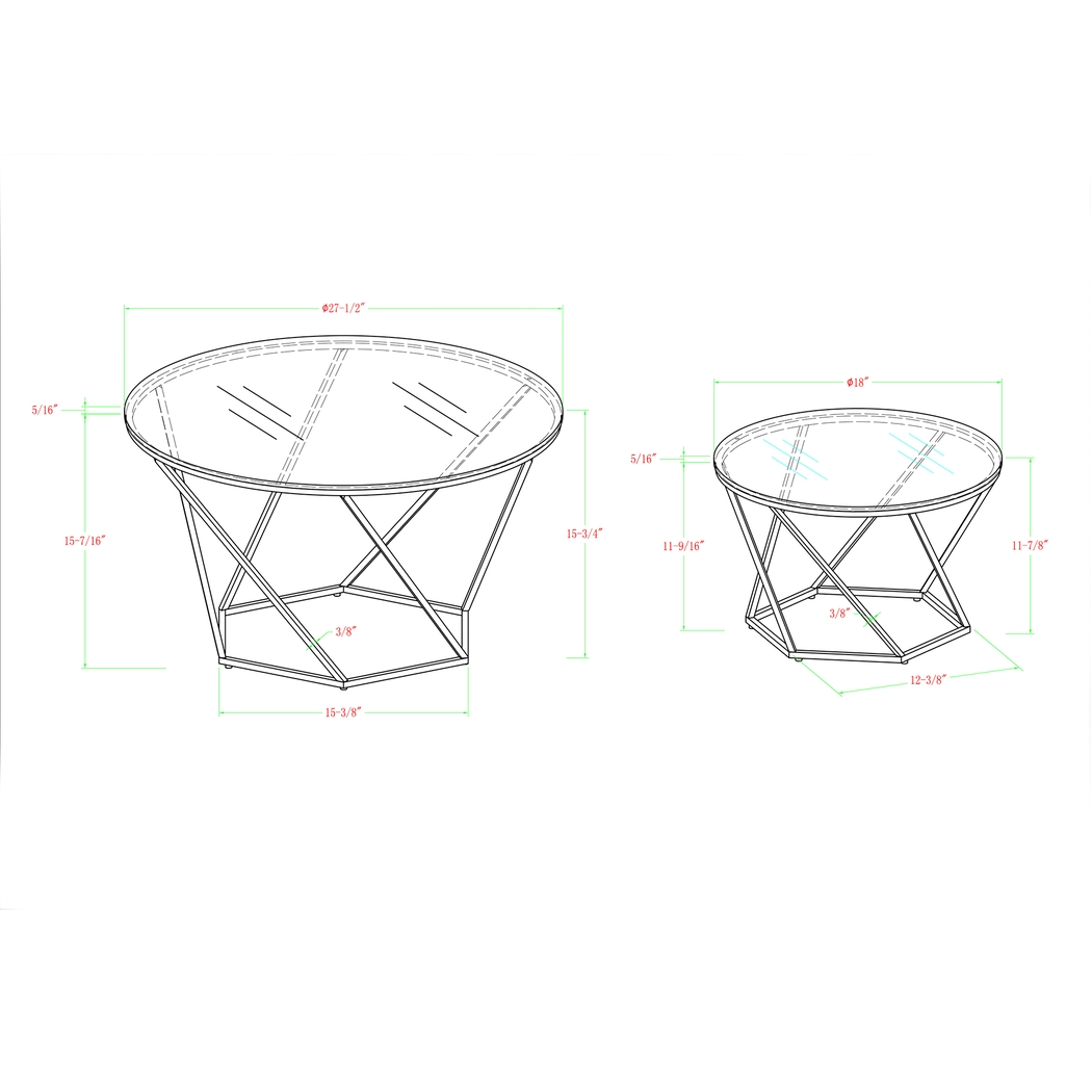 Ballonnes Gold Nesting Tables - Thumbnail - Image 5