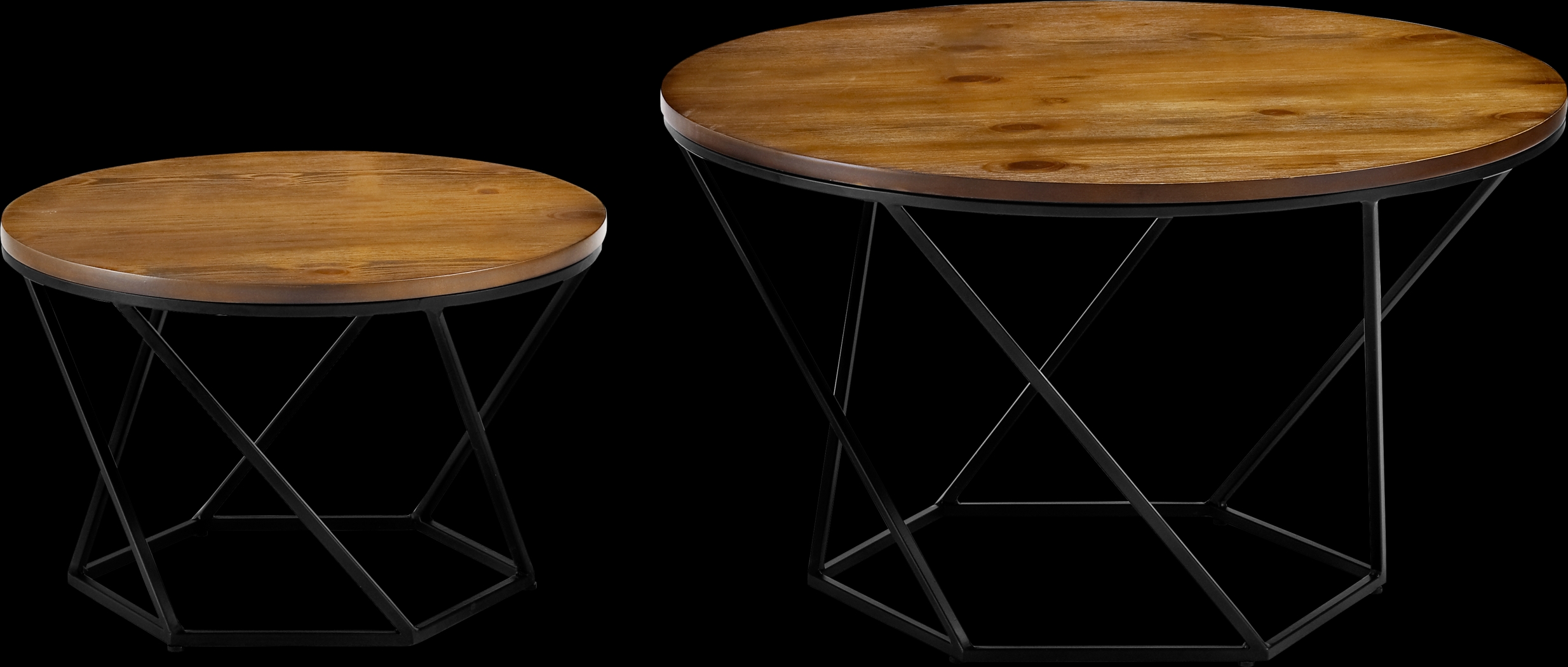 Ballonnes Oak Nesting Tables - Thumbnail - Image 1