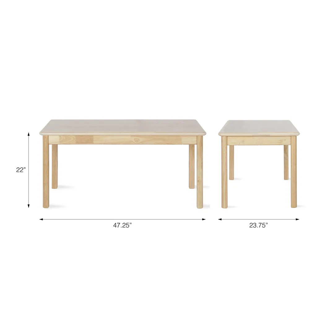 Ballou Natural 3 Pc Toddler Table Set - Thumbnail - Image 2