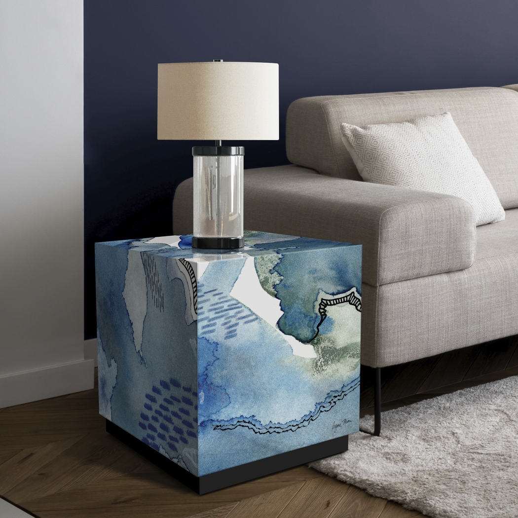Balok Blue Accent Table - Thumbnail - Image 2