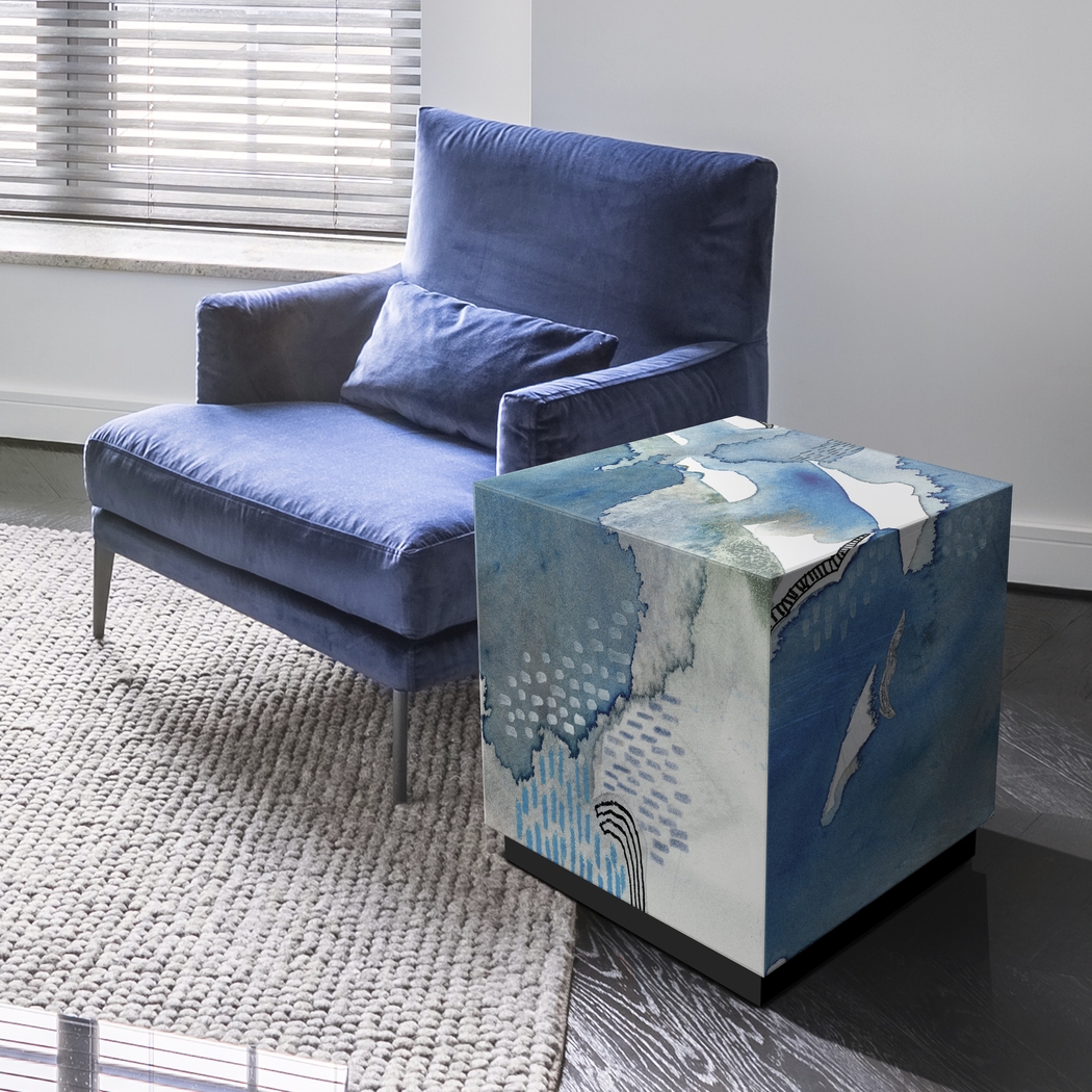 Balok Blue Accent Table - Thumbnail - Image 3