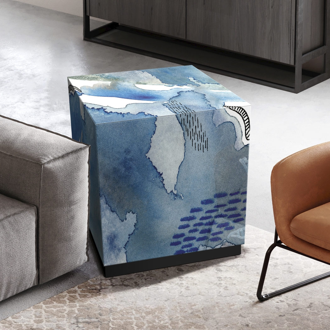 Balok Blue Accent Table - Thumbnail - Image 4