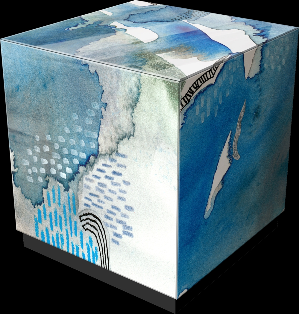 Balok Blue Accent Table - Thumbnail - Image 5