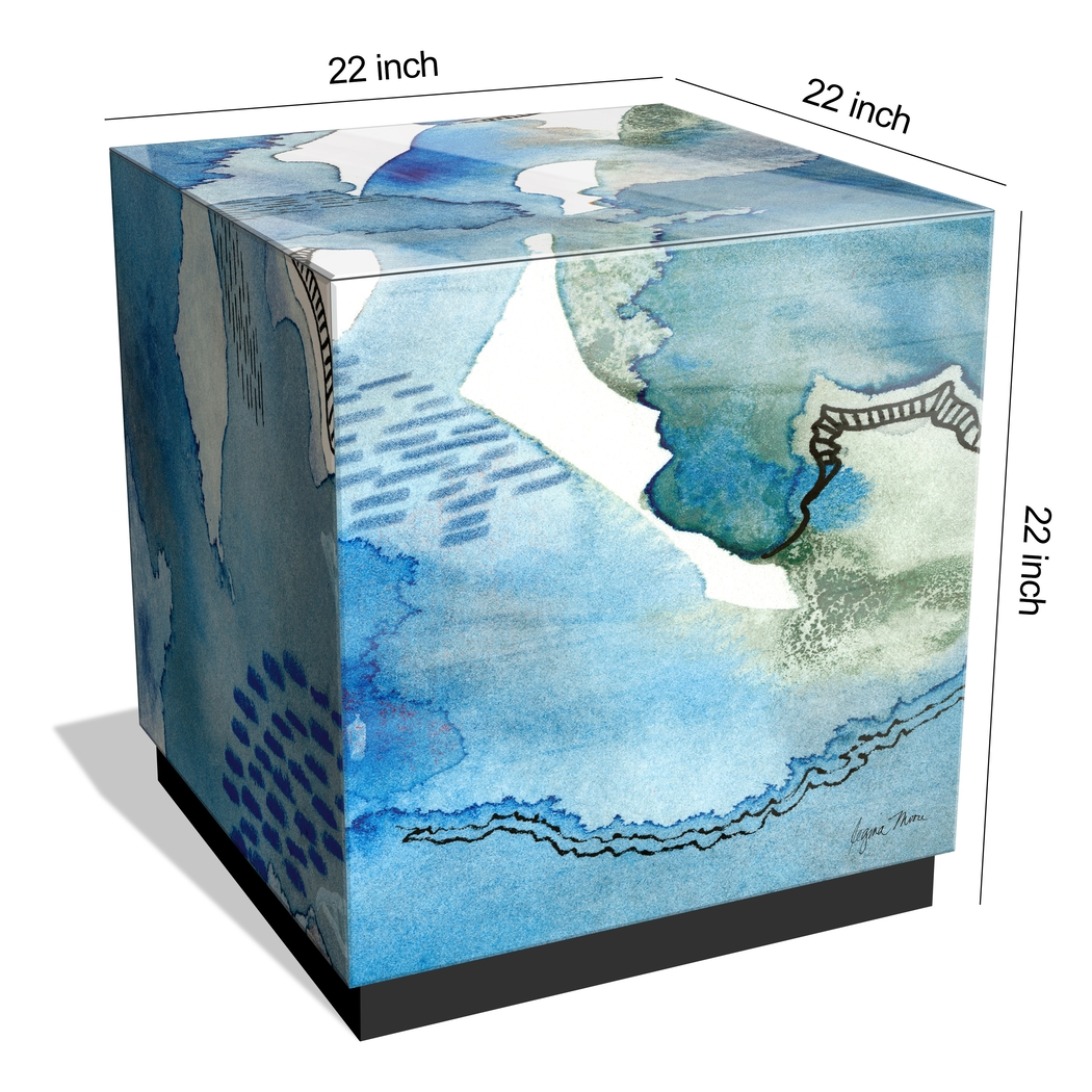 Balok Blue Accent Table - Thumbnail - Image 8