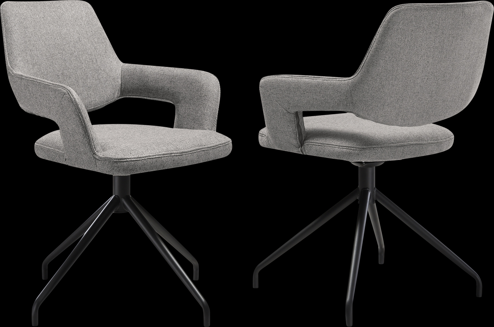 Baltara Gray Arm Chair, Set of 2 - Thumbnail - Image 1