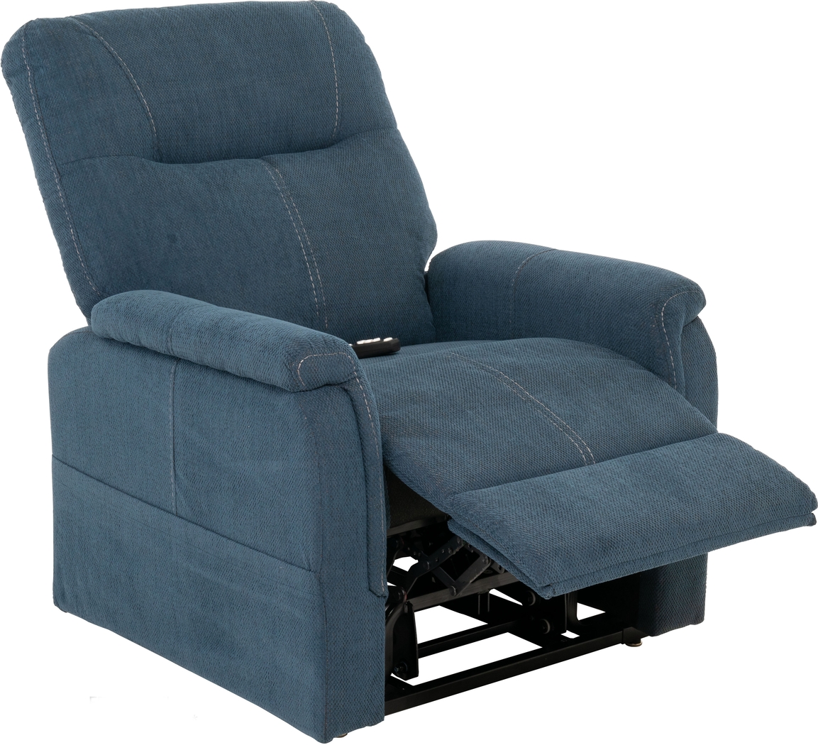Baltruso Blue Lift Chair Power Recliner - Thumbnail - Image 3