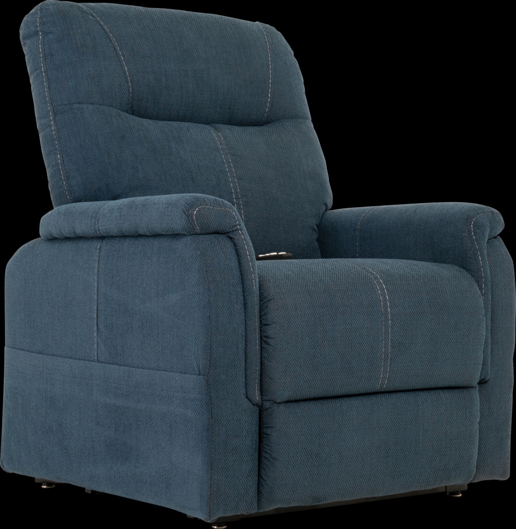 Baltruso Blue Lift Chair Power Recliner - Thumbnail - Image 1